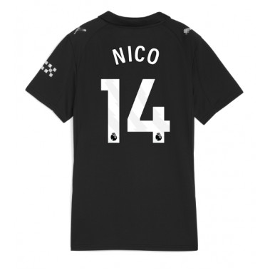 Manchester City Nico Gonzalez #14 Koszulka Wyjazdowa damskie 2025-26 Krótki Rękaw Manchester City Nico Gonzalez #14 Koszulka Wyjazdowa damskie 2025-26 Krótki Rękaw