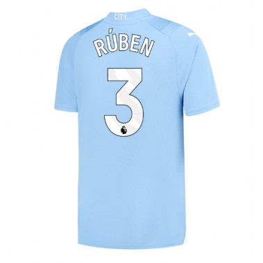Manchester City Ruben Dias #3 Koszulka Podstawowa 2023-24 Krótki Rękaw
