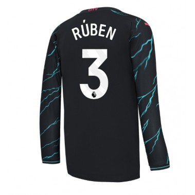 Manchester City Ruben Dias #3 Koszulka Trzecia 2023-24 Długi Rękaw