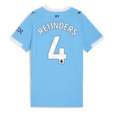Manchester City Tijjani Reijnders #4 Koszulka Podstawowa damskie 2025-26 Krótki Rękaw Manchester City Tijjani Reijnders #4 Koszulka Podstawowa damskie 2025-26 Krótki Rękaw