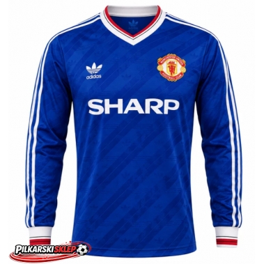 Manchester United 1986-1988 Koszulka Retro Trzecia Długi Rękaw