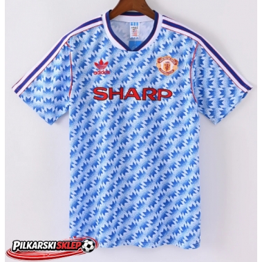 Manchester United 1990-1992 Koszulka Retro Wyjazdowa Krótki Rękaw
