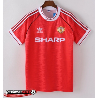 Manchester United 1991-1992 Koszulka Retro Podstawowa Krótki Rękaw