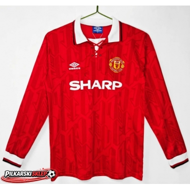 Manchester United 1992-1994 Koszulka Retro Podstawowa Długi Rękaw