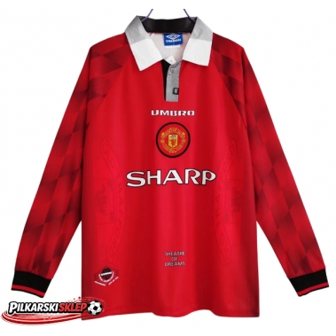 Manchester United 1996-1997 Koszulka Retro Podstawowa Długi Rękaw