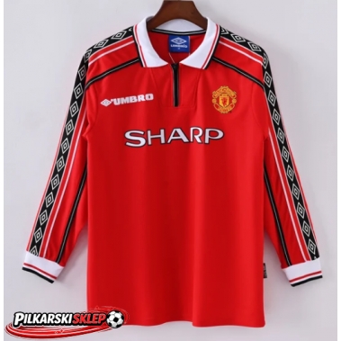 Manchester United 1998-1999 Koszulka Retro Podstawowa Długi Rękaw