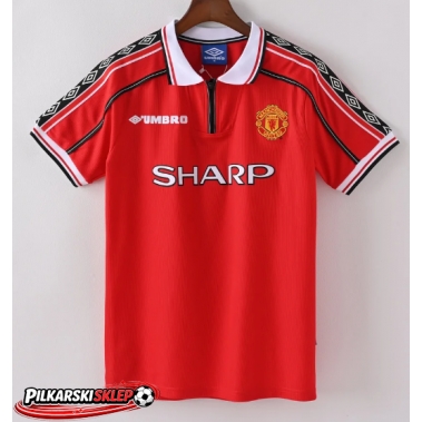 Manchester United 1998-1999 Koszulka Retro Podstawowa Krótki Rękaw