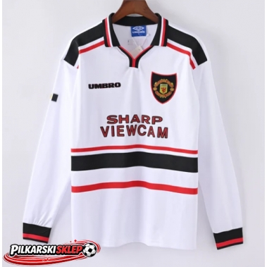 Manchester United 1998-1999 Koszulka Retro Wyjazdowa Długi Rękaw