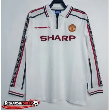 Manchester United 1998 Koszulka Retro Wyjazdowa Długi Rękaw