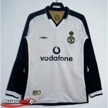 Manchester United 2001-2002 Koszulka Retro Wyjazdowa Długi Rękaw