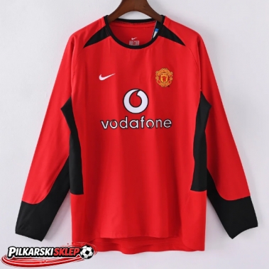 Manchester United 2002-2003 Koszulka Retro Podstawowa Długi Rękaw