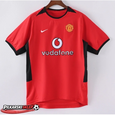 Manchester United 2002-2003 Koszulka Retro Podstawowa Krótki Rękaw