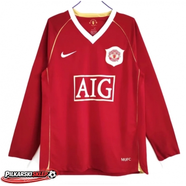 Manchester United 2006-2007 Koszulka Retro Podstawowa Długi Rękaw