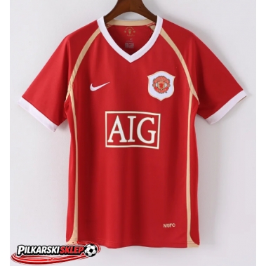 Manchester United 2006-2007 Koszulka Retro Podstawowa Krótki Rękaw