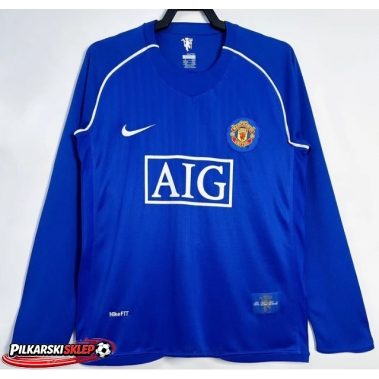 Manchester United 2007-2008 Bramkarskie Koszulka Retro Podstawowa Długi Rękaw
