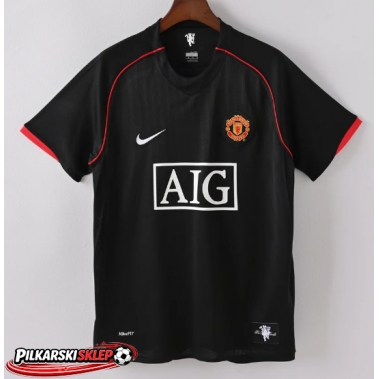 Manchester United 2007-2008 Koszulka Retro Wyjazdowa Krótki Rękaw