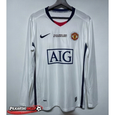 Manchester United 2008-2009 Koszulka Retro Wyjazdowa Długi Rękaw