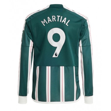 Manchester United Anthony Martial #9 Koszulka Wyjazdowa 2023-24 Długi Rękaw