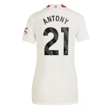 Manchester United Antony #21 Koszulka Trzecia damskie 2023-24 Krótki Rękaw