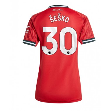Manchester United Benjamin Sesko #30 Koszulka Podstawowa damskie 2025-26 Krótki Rękaw Manchester United Benjamin Sesko #30 Koszulka Podstawowa damskie 2025-26 Krótki Rękaw