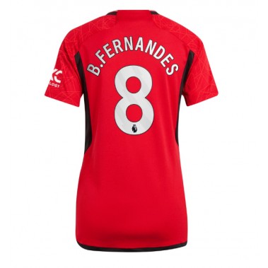 Manchester United Bruno Fernandes #8 Koszulka Podstawowa damskie 2023-24 Krótki Rękaw