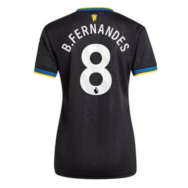 Manchester United Bruno Fernandes #8 Koszulka Trzecia damskie 2025-26 Krótki Rękaw Manchester United Bruno Fernandes #8 Koszulka Trzecia damskie 2025-26 Krótki Rękaw