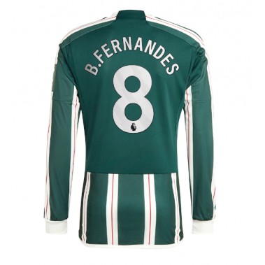 Manchester United Bruno Fernandes #8 Koszulka Wyjazdowa 2023-24 Długi Rękaw