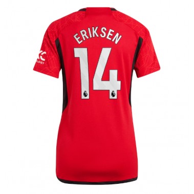 Manchester United Christian Eriksen #14 Koszulka Podstawowa damskie 2023-24 Krótki Rękaw