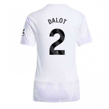 Manchester United Diogo Dalot #2 Koszulka Wyjazdowa damskie 2025-26 Krótki Rękaw Manchester United Diogo Dalot #2 Koszulka Wyjazdowa damskie 2025-26 Krótki Rękaw