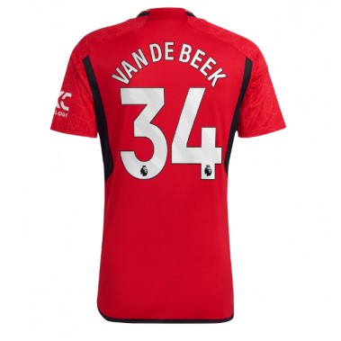 Manchester United Donny van de Beek #34 Koszulka Podstawowa 2023-24 Krótki Rękaw