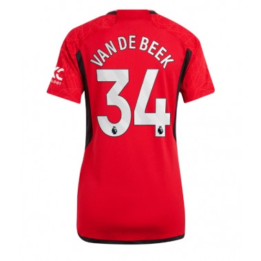 Manchester United Donny van de Beek #34 Koszulka Podstawowa damskie 2023-24 Krótki Rękaw