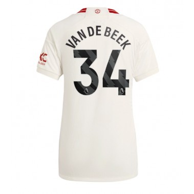 Manchester United Donny van de Beek #34 Koszulka Trzecia damskie 2023-24 Krótki Rękaw