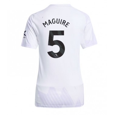 Manchester United Harry Maguire #5 Koszulka Wyjazdowa damskie 2025-26 Krótki Rękaw Manchester United Harry Maguire #5 Koszulka Wyjazdowa damskie 2025-26 Krótki Rękaw