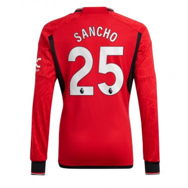 Manchester United Jadon Sancho #25 Koszulka Podstawowa 2023-24 Długi Rękaw