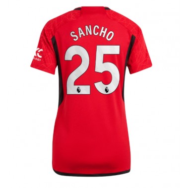 Manchester United Jadon Sancho #25 Koszulka Podstawowa damskie 2023-24 Krótki Rękaw
