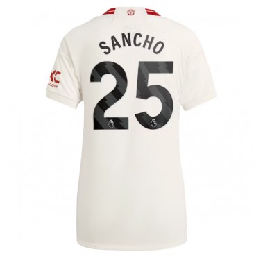 Manchester United Jadon Sancho #25 Koszulka Trzecia damskie 2023-24 Krótki Rękaw
