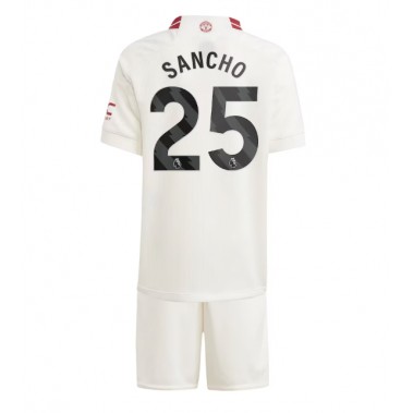 Manchester United Jadon Sancho #25 Koszulka Trzecia dzieci 2023-24 Krótki Rękaw (+ krótkie spodenki)