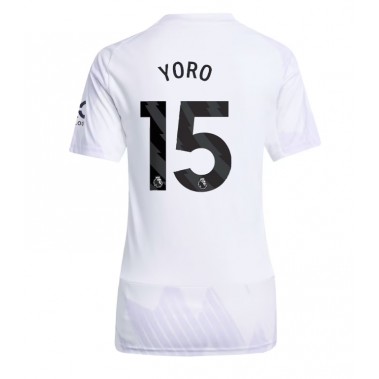 Manchester United Leny Yoro #15 Koszulka Wyjazdowa damskie 2025-26 Krótki Rękaw