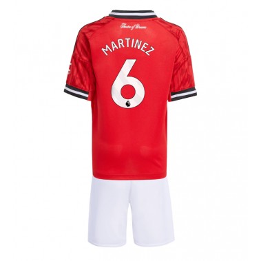Manchester United Lisandro Martinez #6 Koszulka Podstawowa dzieci 2025-26 Krótki Rękaw (+ krótkie spodenki)