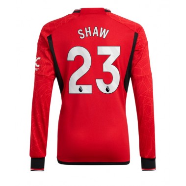 Manchester United Luke Shaw #23 Koszulka Podstawowa 2023-24 Długi Rękaw
