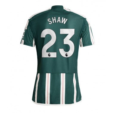 Manchester United Luke Shaw #23 Koszulka Wyjazdowa 2023-24 Krótki Rękaw