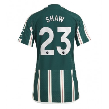 Manchester United Luke Shaw #23 Koszulka Wyjazdowa damskie 2023-24 Krótki Rękaw