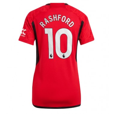 Manchester United Marcus Rashford #10 Koszulka Podstawowa damskie 2023-24 Krótki Rękaw
