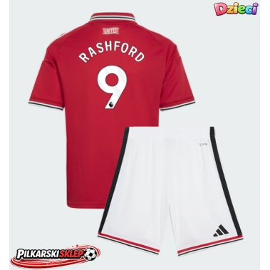 Manchester United Marcus Rashford #9 Koszulka Podstawowa dzieci 2026-27 Krótki Rękaw (+ krótkie spodenki)