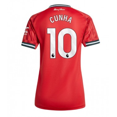Manchester United Matheus Cunha #10 Koszulka Podstawowa damskie 2025-26 Krótki Rękaw Manchester United Matheus Cunha #10 Koszulka Podstawowa damskie 2025-26 Krótki Rękaw