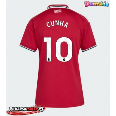 Manchester United Matheus Cunha #10 Koszulka Podstawowa damskie 2026-27 Krótki Rękaw