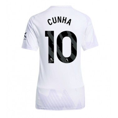 Manchester United Matheus Cunha #10 Koszulka Wyjazdowa damskie 2025-26 Krótki Rękaw Manchester United Matheus Cunha #10 Koszulka Wyjazdowa damskie 2025-26 Krótki Rękaw