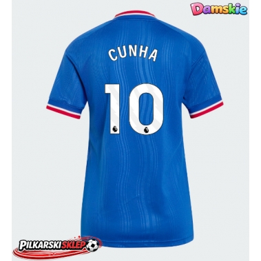 Manchester United Matheus Cunha #10 Koszulka Wyjazdowa damskie 2026-27 Krótki Rękaw