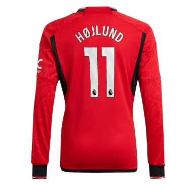 Manchester United Rasmus Hojlund #11 Koszulka Podstawowa 2023-24 Długi Rękaw