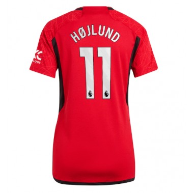 Manchester United Rasmus Hojlund #11 Koszulka Podstawowa damskie 2023-24 Krótki Rękaw